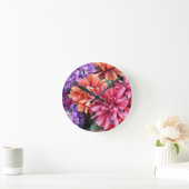 Horloge Ronde Éclats de fleur (Maison)