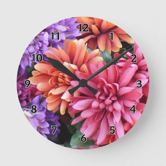 Horloge Ronde Éclats de fleur (Recto)
