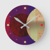 Horloge Ronde Éclipse lunaire - abstrait (Recto)