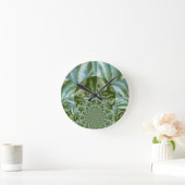 Horloge Ronde Eco Green Camo Kaleidoscope Art Design d'impressio (Maison)