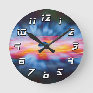 Horloge Ronde Écoulements de trou noir - Concept d'artiste color