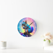 Horloge Ronde Écureuil Bleu Mangeant Un Fruit-323232 (Maison)