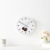 Horloge Ronde Écureuil mignon avec heures et minutes (Maison)