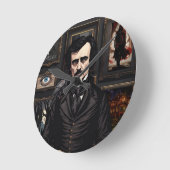 Horloge Ronde Edgar Allan Poe (Angle)