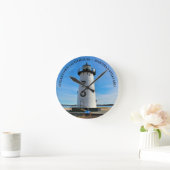 Horloge Ronde Edgartown Lighthouse, Massachusetts Round Clock (Maison)
