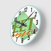 HORLOGE RONDE EET - LOGO DE LA COMMISSION DES CIRCUITS TECHNIQUE (Angle)