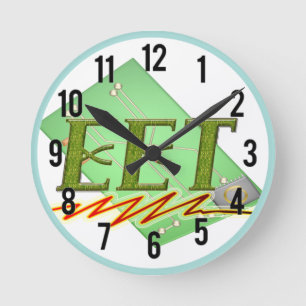 HORLOGE RONDE EET - LOGO DE LA COMMISSION DES CIRCUITS TECHNIQUE