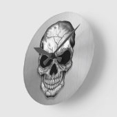 Horloge Ronde Effet Steel Steel (Angle)