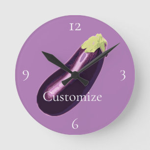 Horloge Ronde Eggplant Thunder_Cove