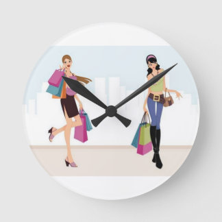 Horloge Ronde Elagant shopping ladies