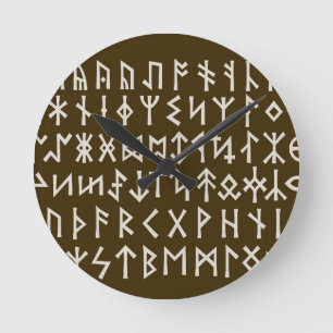 Horloge Ronde Elder Futhark Runes