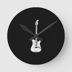 Horloge Ronde Electric Guitar Med Guitarist Musician Player