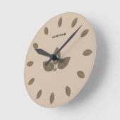 Horloge Ronde Elegant Bay Tree (Angle)