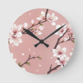 Horloge Ronde Elegant blossoms Clock (Recto)