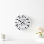 Horloge Ronde Élégant Marbre blanc moderne (Maison)