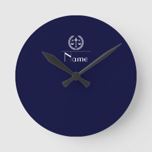 Horloge Ronde Élégant Professionnel pour les Avocats Cabinet de