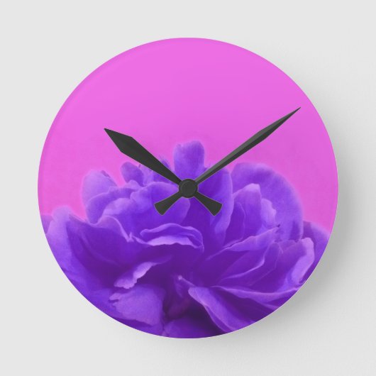 Horloge Ronde Elegant Purple Raspberry Floral (Recto)