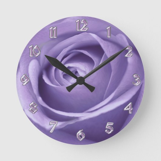 Horloge Ronde Élégant Rose de la collection de lavande cadenas (Recto)