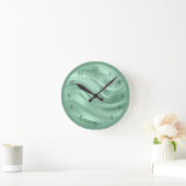 Horloge Ronde Elégant Turquoise Blue Swirl Design décoratif (Maison)