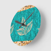 Horloge Ronde Elégant Turquoise tendance (Angle)