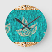 Horloge Ronde Elégant Turquoise tendance (Recto)