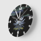 Horloge Ronde Elegant White Lotus Lake Personalized (Angle)