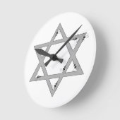 Horloge Ronde elegent star of david (Angle)