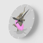 Horloge Ronde Éléphant de danse (Angle)