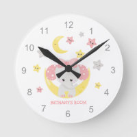 Eléphant mignon Stars Nom Baby Girl Nursery