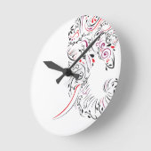 Horloge Ronde éléphant orné (Angle)