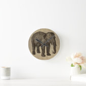 Horloge Ronde Eléphant vintage (Maison)