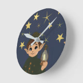 Horloge Ronde Elf Watcher Starry Night Acrylic Wall Clock (Angle)