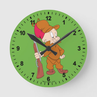 Horloge Ronde ELMER FUDD™ | Avec Un Arme À Arme