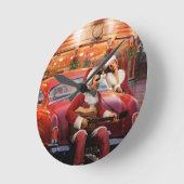 Horloge Ronde Elvis et Marilyn Christmas (Angle)