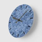 Horloge Ronde Emballage de bulle bleue (Angle)