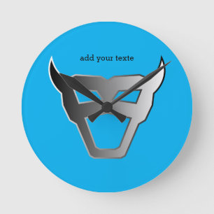 Horloge Ronde Emblème argenté de pro gamer