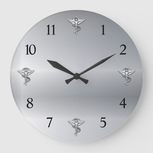 Horloge Ronde Emblème chiropratique Chiropraticien Grande horlog (Recto)