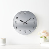 Horloge Ronde Emblème chiropratique Chiropraticien Grande horlog (Maison)