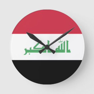 Horloge Ronde Emblème du drapeau irakien