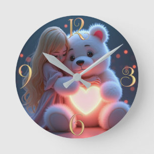 Horloge Ronde Embracades d'ours