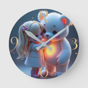 Horloge Ronde Embracades d'ours