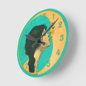 Horloge Ronde Embrasser la lune (Angle)