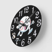 Horloge Ronde Emoji de baseball (Angle)