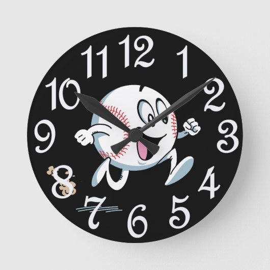Horloge Ronde Emoji de baseball (Recto)