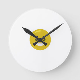 Horloge Ronde emoji oeil argent