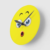 Horloge Ronde Emoji surpris (Angle)