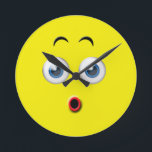Horloge Ronde Emoji surpris<br><div class="desc">Dispose d'une émotion surprise.</div>