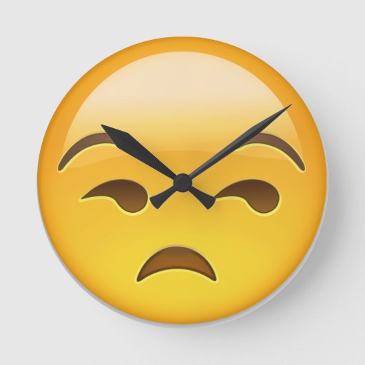 Horloge Ronde Emoji Visage Inamusant (Recto)