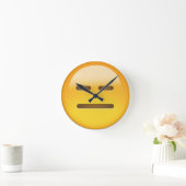 Horloge Ronde Emoji Visage Sans Expression (Maison)