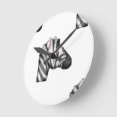 Horloge Ronde emoji zebra (Angle)